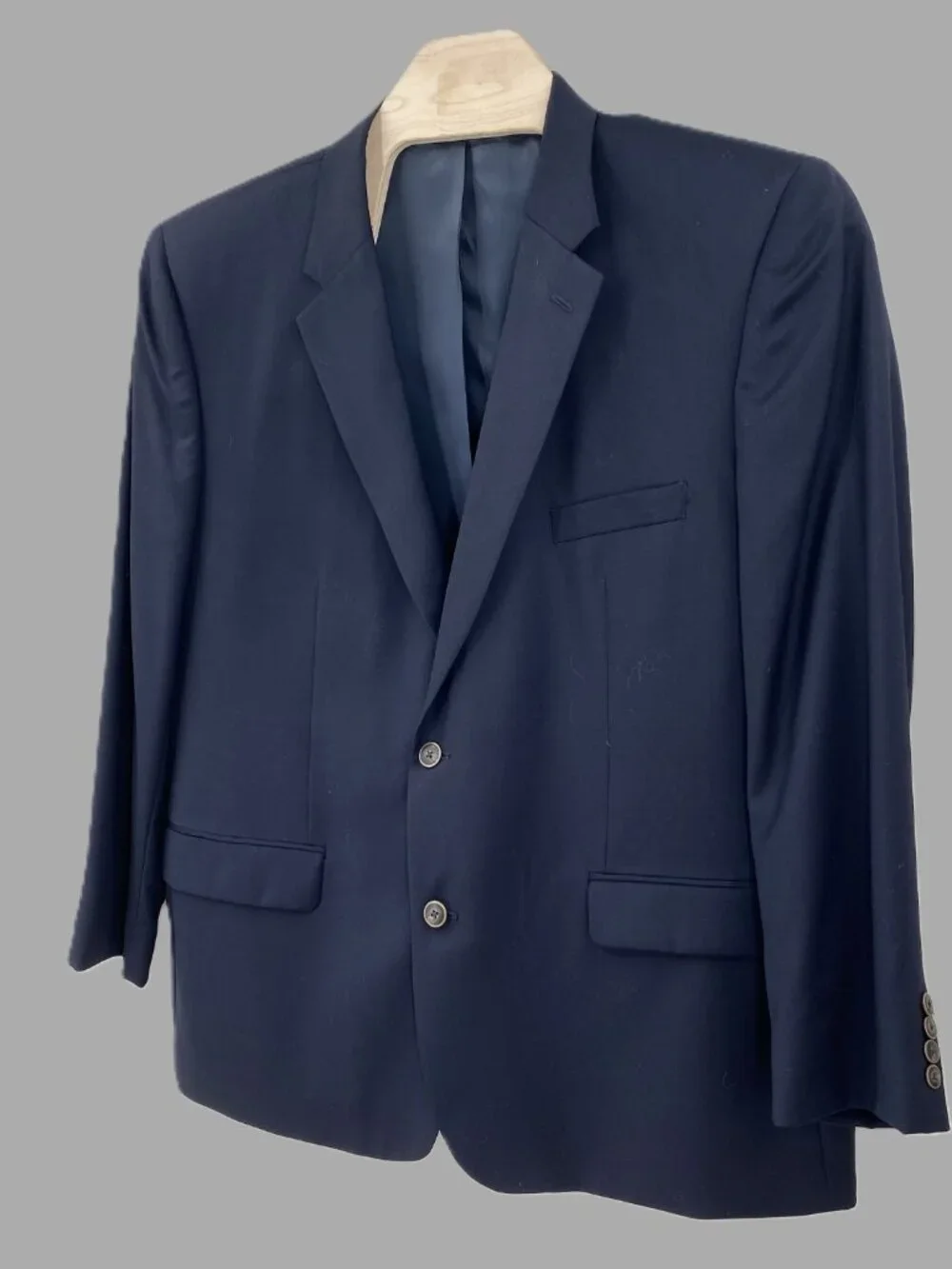 Joseph & Feiss Gold Classic Fit Navy Blue Blazer Size 52R 100% Wool 2 Button